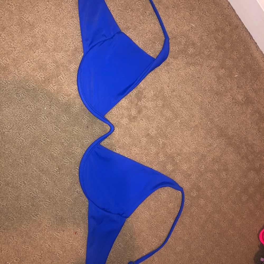 Blue swimsuit top